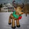 8ft. Pre-Lit Inflatable Reindeer with Wreath & Multicolor LED Lights
